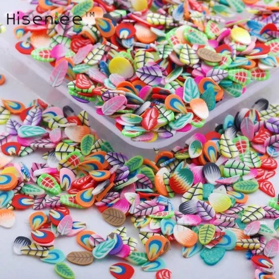 leaves 1000 шт кусочек животного 3D Полимерная глина крошечные Fimo Стразы для нейл-арта DIY Дизайн ногтей ювелирные украшения Аксессуары Инструмент - Цвет: leaves