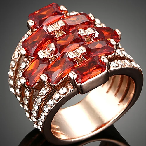 Bluelans Модный кристалл циркония горный хрусталь инкрустированное кольцо браслет