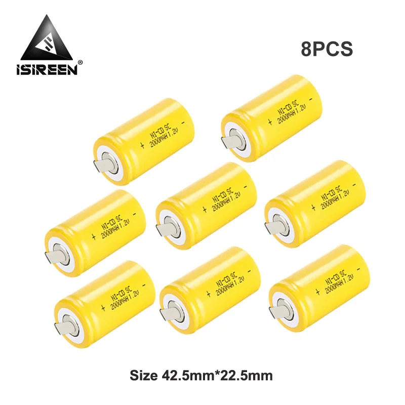 1 2 V 2000mAh SC Ni CD аккумуляторные батареи DIY блоки Subc аккумулятор электроинструменты