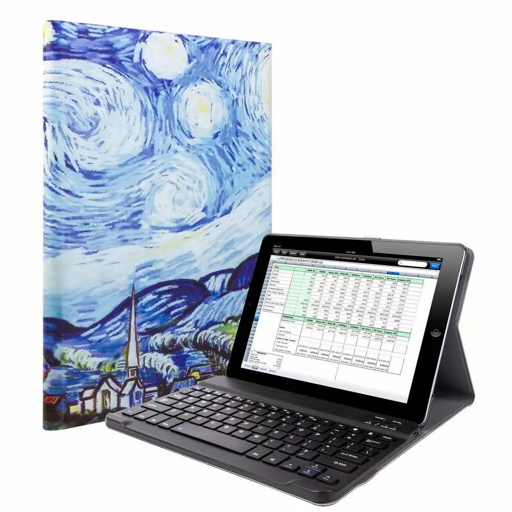 Without Light Чехол-клавиатура для Apple iPad 9,7 Air 1 2 Pro 9,7 планшетная клавиатура Bluetooth чехол с разделяемой подсветкой - Цвет: Without Light