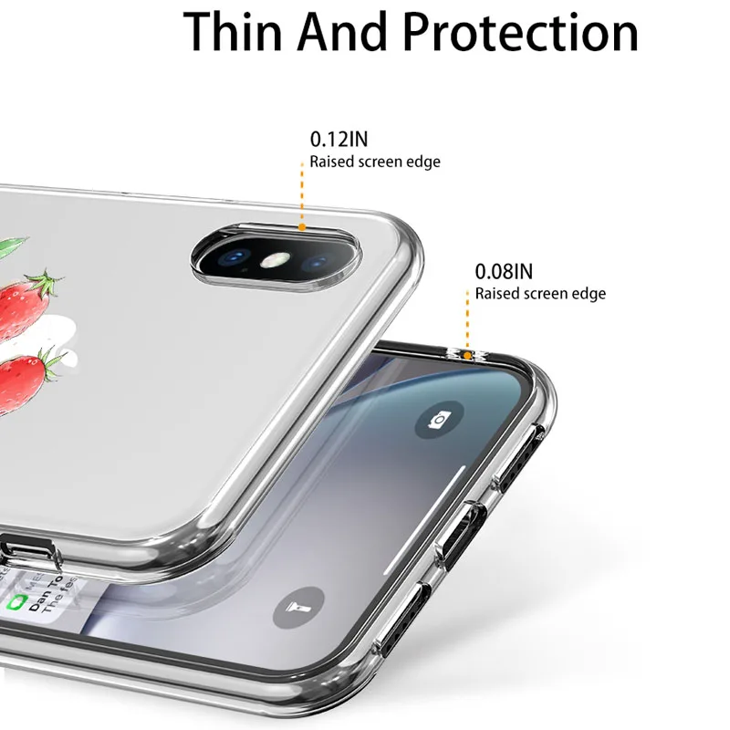 USLION чехол для телефона iPhone 6 6s 7 8 Plus X XS XR Xs Max прозрачный мягкий ТПУ арбуз фрукты