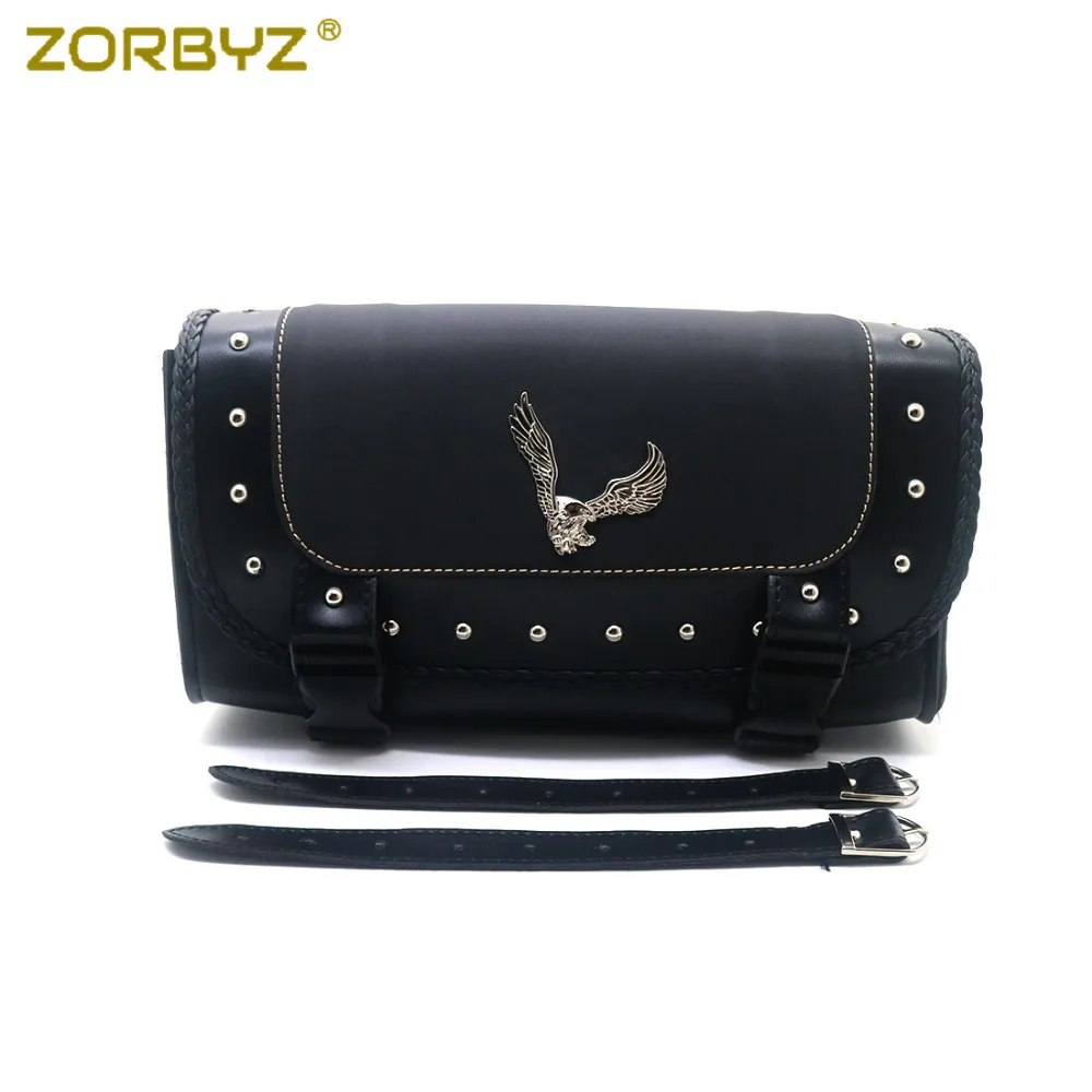 ZORBYZ мотоциклетные Черные Сумки из искусственной кожи с седлом орла сумка для