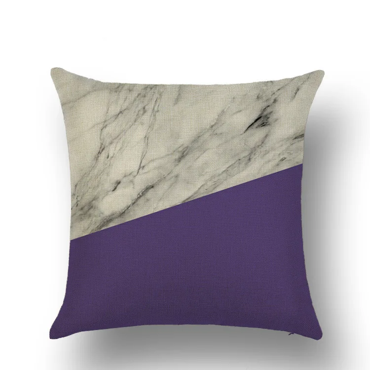 Purple pillowcase 03 Фиолетовая наволочка для подушки с изображением мандалы, декоративная льняная наволочка с буквами, цветами и геометрией для офиса, дивана, домашний декор, вечерние - Цвет: Purple pillowcase 03