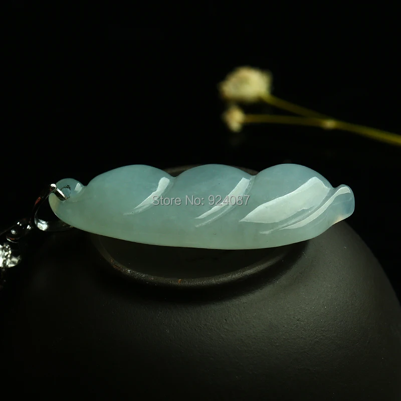 Кулон из серебра 925 пробы с инкрустированным нефритовым буддой подлинный