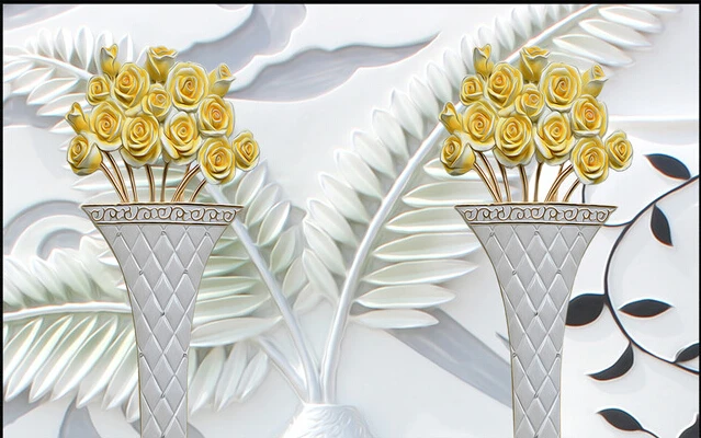 Пользовательские 3D фрески современная простота розы бабочки papel де parede гостиной