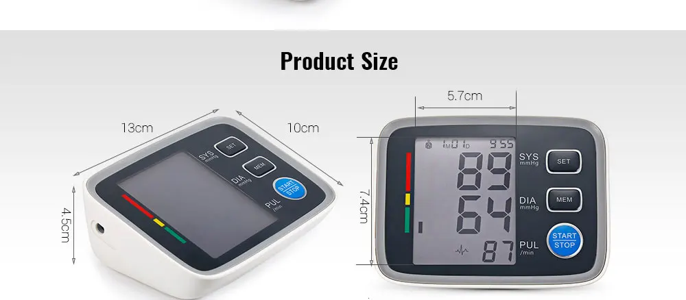 Ilincare, медицинский цифровой Lcd верхний монитор артериального давления на руку, измеритель сердечного ритма, тонометр для автоматического измерения