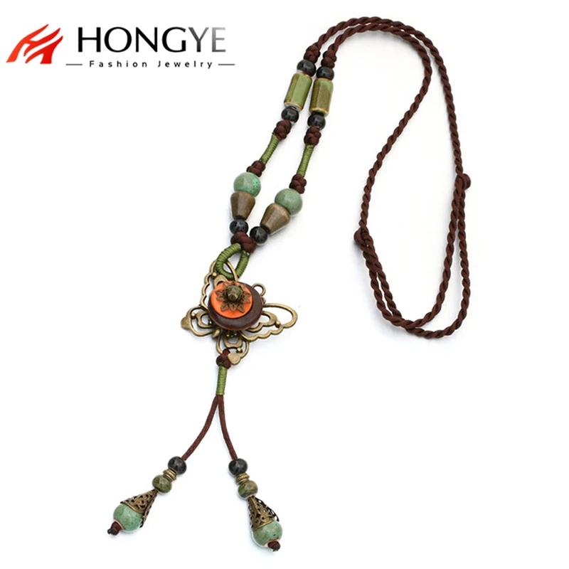 Популярное винтажное ювелирное изделие уникальное этническое длинное ожерелье