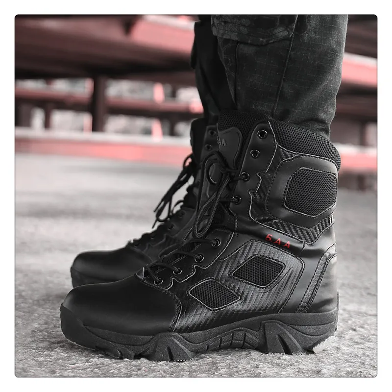 High Quality Brand Military Leather Boots Special Force Tactical Desert Combat Men's Boots Outdoor Shoes Ankle Boots