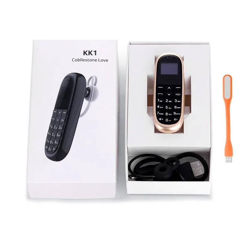 10 шт./партия AEKU KK1 громкой связи Bluetooth Dialer Мини Мобильный телефон Низкое излучение для студентов детей Pregnants PK BM50 Celular
