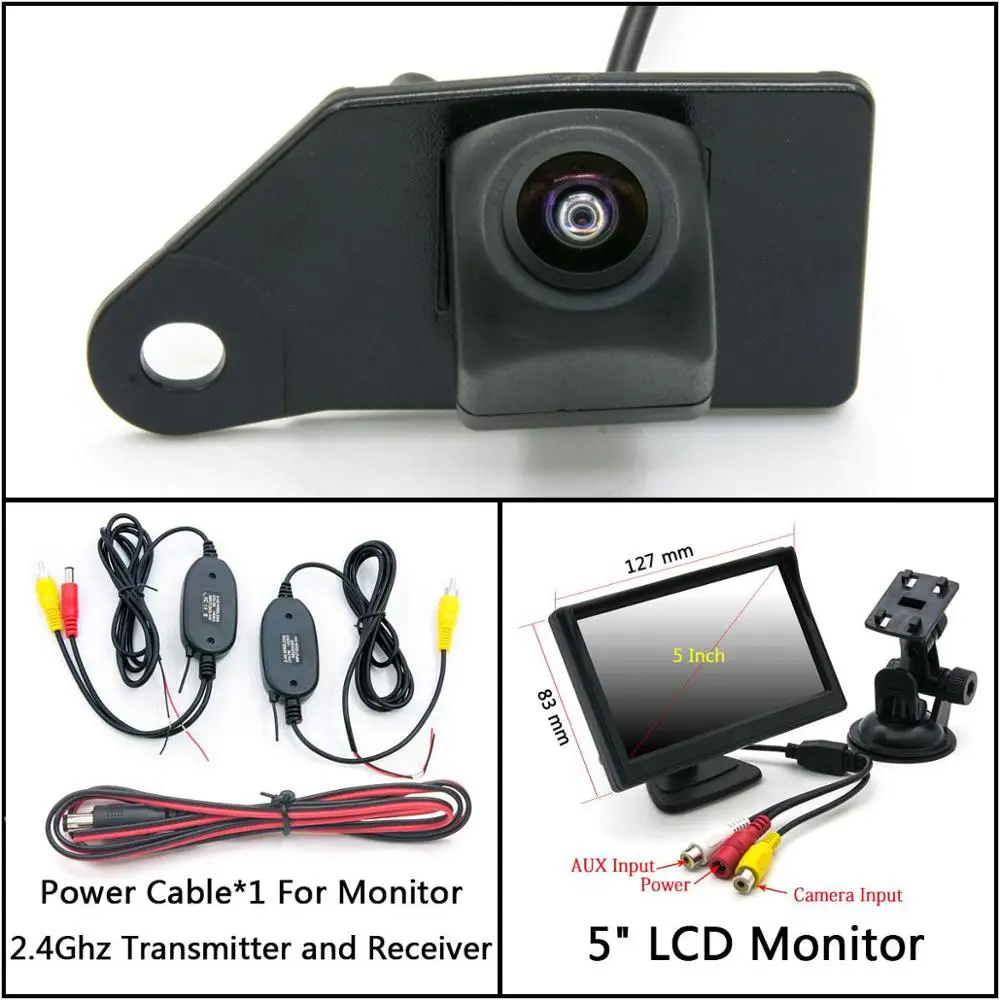 C Wireless 5inch LCD 175 градусов HD резервная камера заднего вида для Mitsubishi ASX 2010- RVR 2010~ автомобильный парковочный монитор водонепроницаемый - Название цвета: C Wireless 5inch LCD