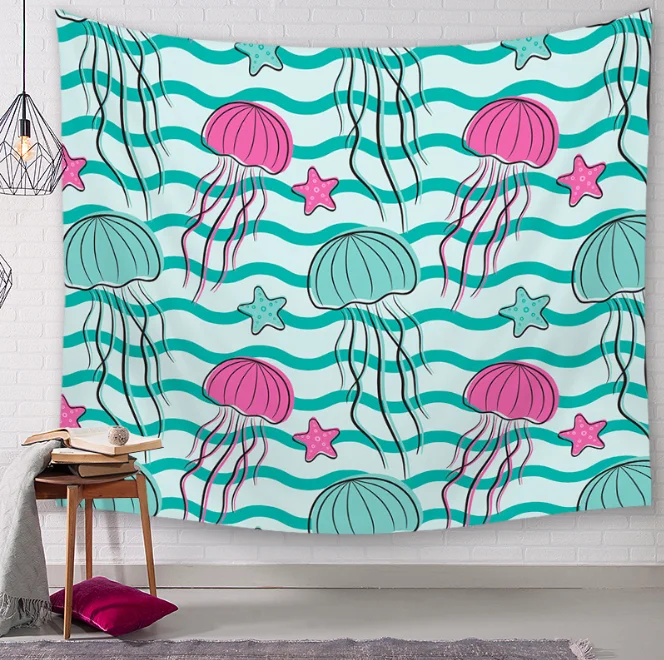 Lobster Fish Ocean World Decoration гобелены для ванной улицы гобелен настенный лист ткань
