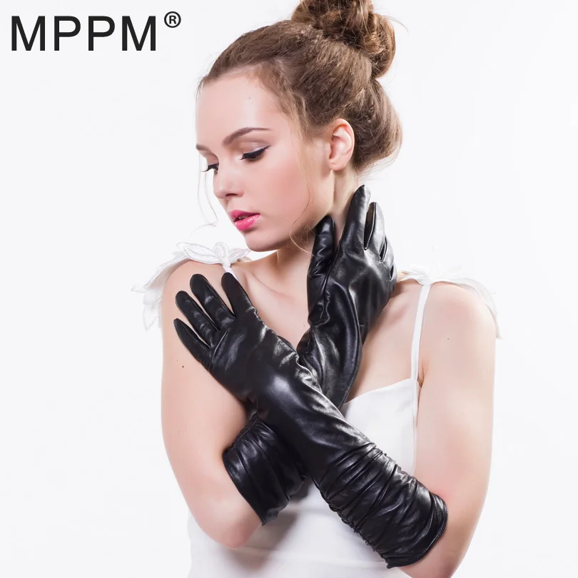 Перчатки MPPM из натуральной овечьей кожи женские кожаные перчатки высокого