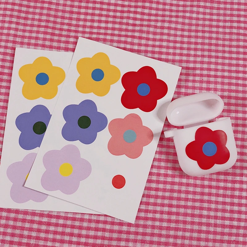Цветные наклейки в виде цветов водные стикеры для детей альбом скрапбукинга