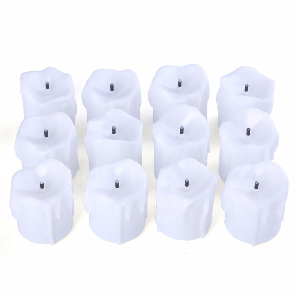 Мерцающие свечи 6 штук без пламени, работающие от батареи, большие или маленькие чайные светильники с декоративными свечами для дома.