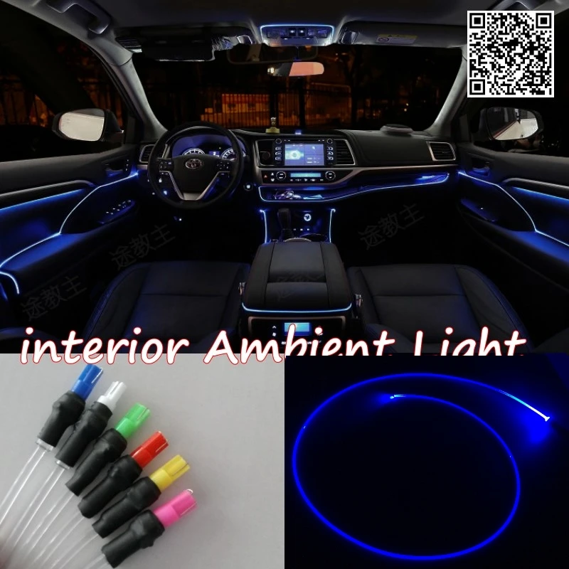 

For VOLVO S80 1998-2016 Car Interior Ambient Light Panel illumination For Car Inside Tuning Cool Strip Light Optic Fiber Band