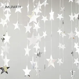 Декоративная бумага для вечеринок, гирлянд, 4 м, цвета: золотой, серебристый