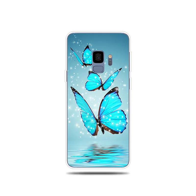 Бабочка силиконовый чехол для телефона samsung Galaxy S5 S6 S7 Edge S8 S9 S10 Plus S10e мягкий Note 8 9 |