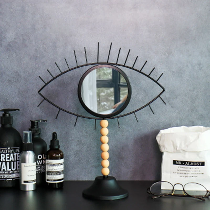 Геометрическое зеркало в скандинавском стиле декоративное с цветочным дизайном