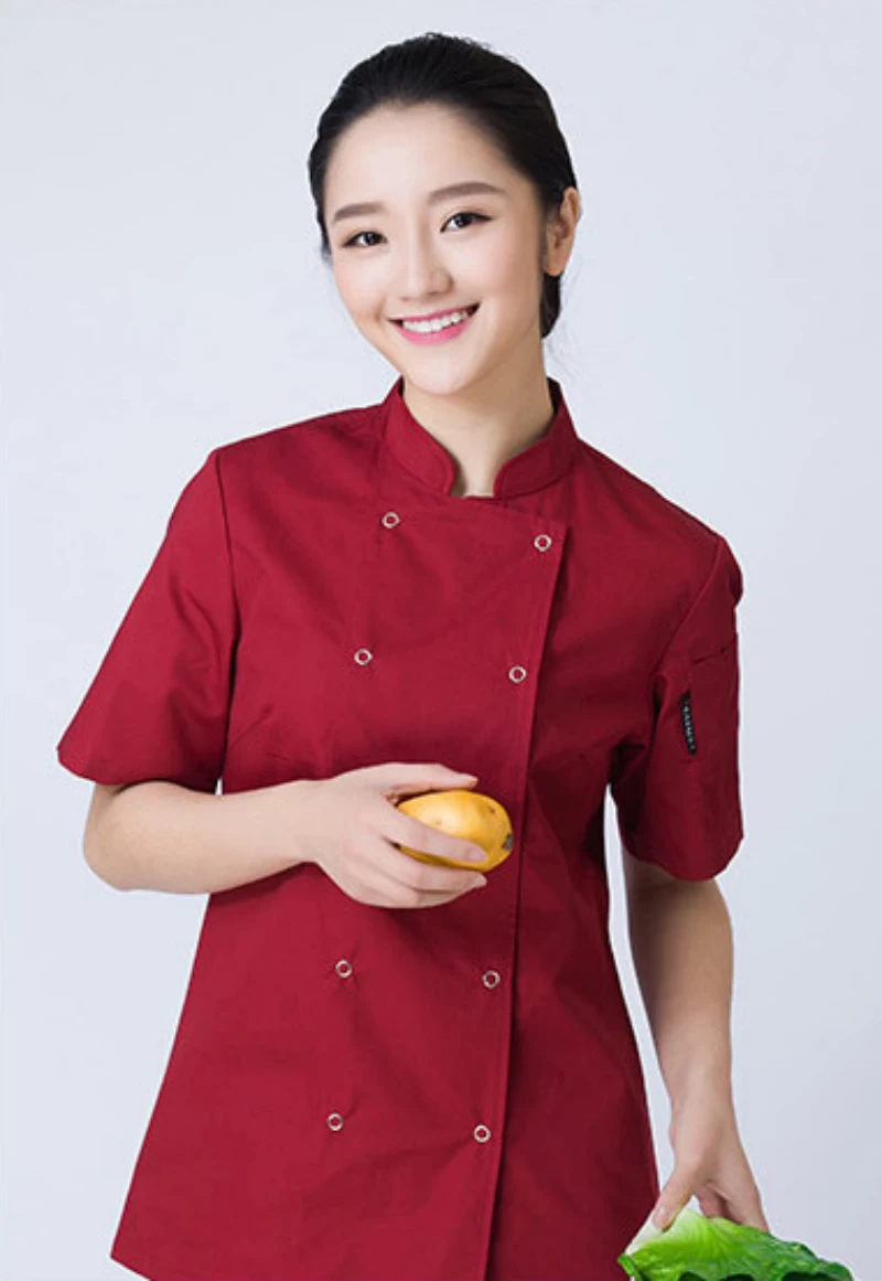 2017 хит моды Лето женская форма шеф-повара с коротким рукавом западный ресторан