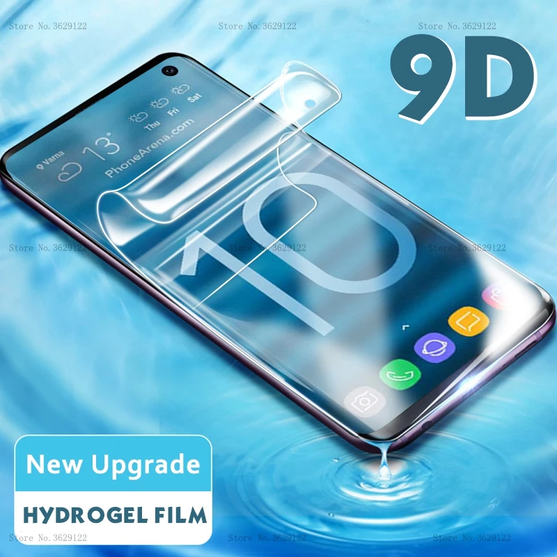 Мягкая Гидрогелевая защитная пленка 9D с полным покрытием для Samsung Galaxy S10 Plus S10e S9 S8