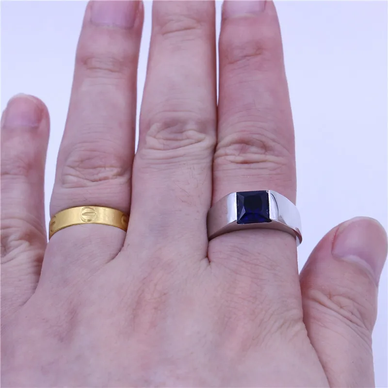 2017 Новый Синий камень ювелирные изделия обручальное кольцо кольца для женщин 5A