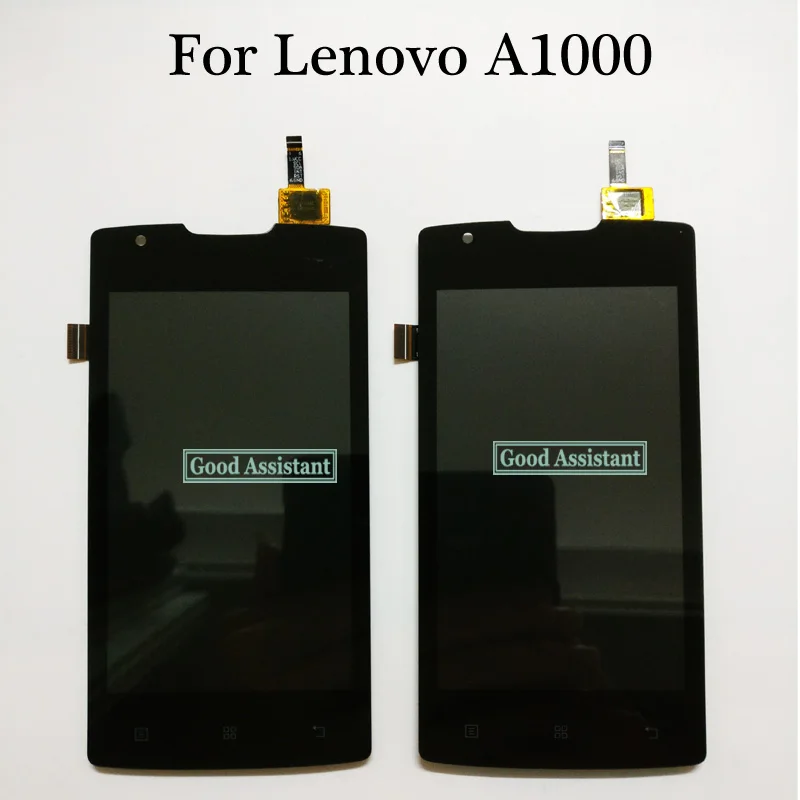 Черный/белый 4 дюймов для Lenovo A1000 ЖК дисплей сенсорный экран дигитайзер сборки с