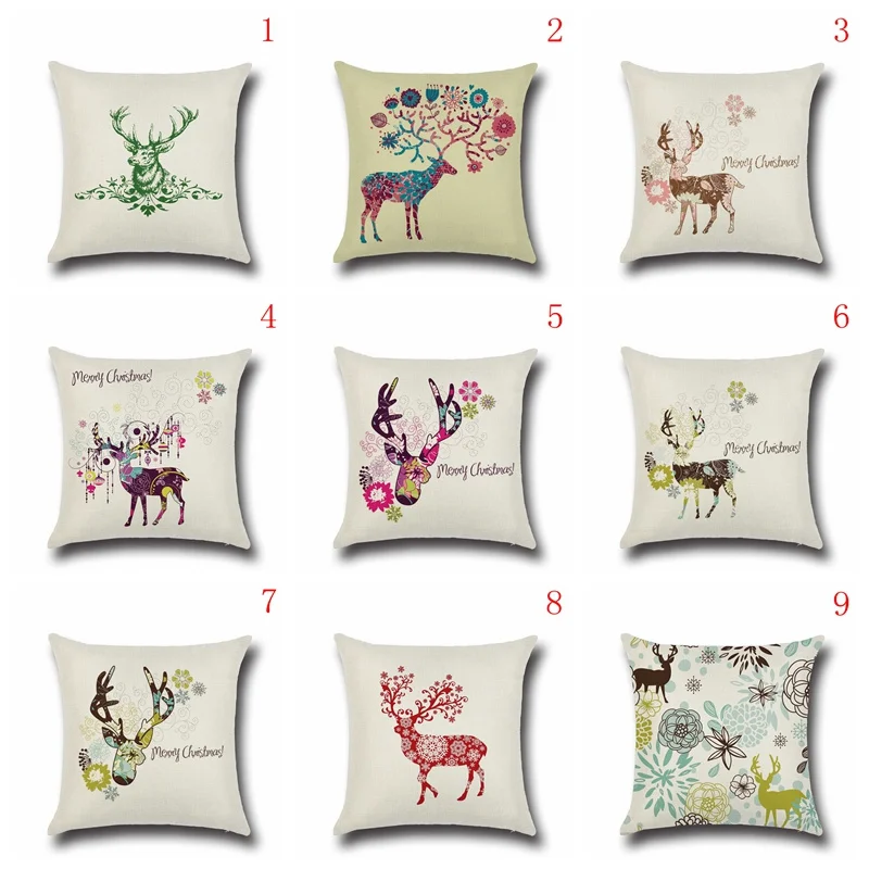 WL конфеты L пледы наволочки Олень животных Чехлы для подушек 45*45 см бежевый