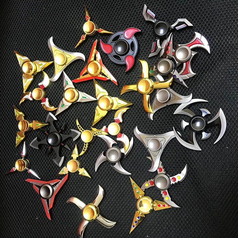 Металлическая фиджет Спиннер Наруто палец три креста металлическая рука кольцо