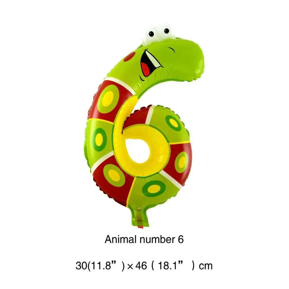1 шт. воздушные шарики в форме животных с цифрами фольгированные шары свадебное