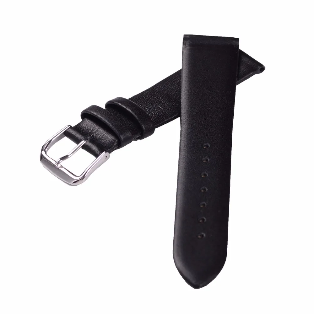 Ремешок для часов из натуральной кожи ультратонкий Гладкий 12 мм 14 16 18 20 22 мм|watch band