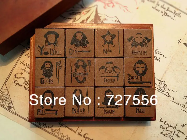 FREE SHIPPING THE Lord of The Rings seal hobbit stamp Vintage 1LOT=12PCS | Канцтовары для офиса и дома