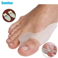 sumifun 2pcs silicone gel bunion splint big toe separator overlapping spreader corrector hallux valgus foot massager c147