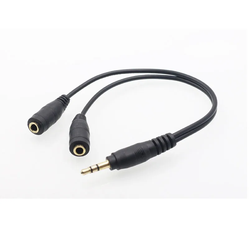 Один Папа-два Женский аудио адаптер линия 3 5 мм кабель для наушников 2-в-1 пара