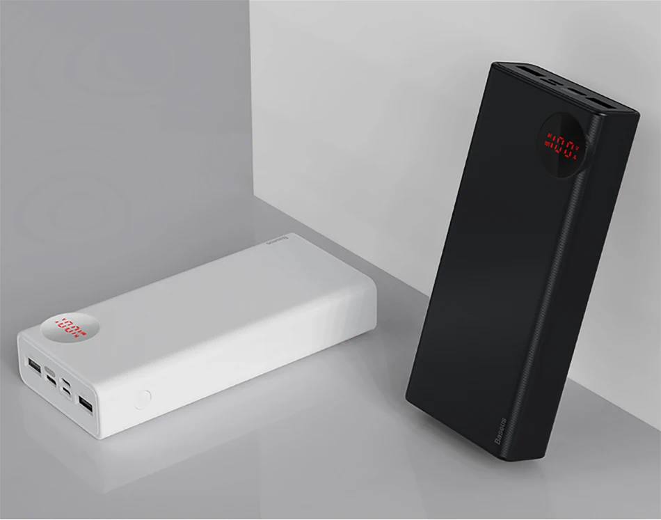 Baseus, 20000 мА/ч, внешний аккумулятор, USB C, PD, быстрая зарядка, 3,0, 20000, повербанк для Xiaomi Mi, 9, портативное Внешнее зарядное устройство, внешний аккумулятор