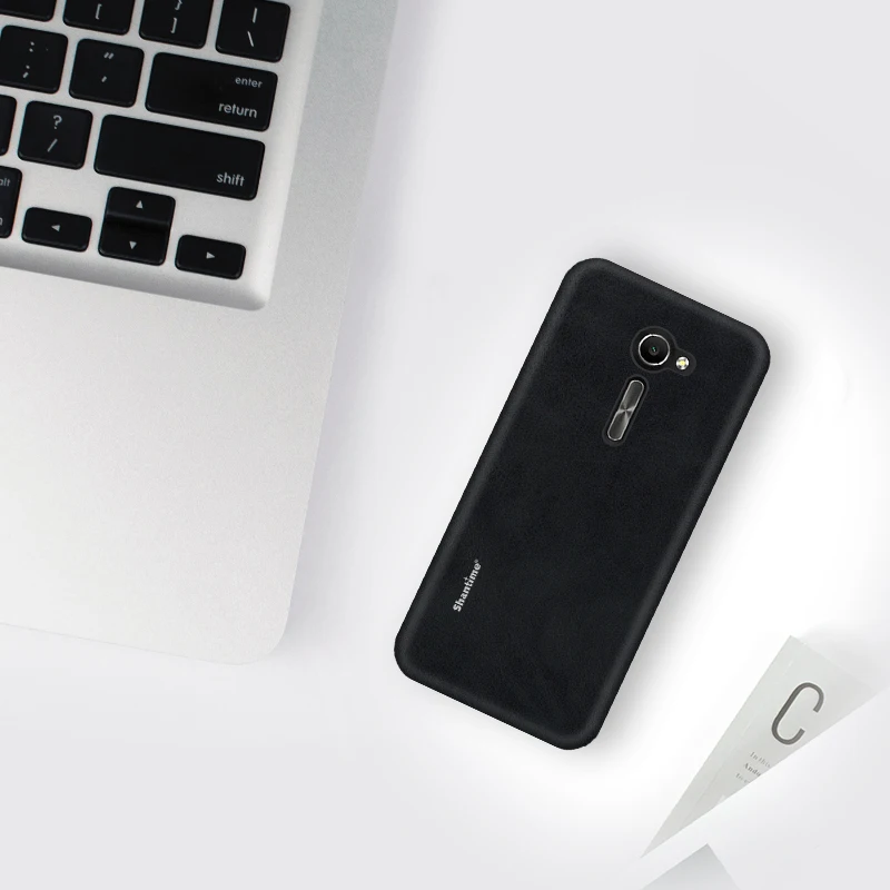 Чехол Роскошный из искусственной кожи чехол для Asus Zenfone 2 ZE500CL чехол для телефона для Asus Zenfone 2 ZE500CL чехол в деловом стиле - Цвет: Black