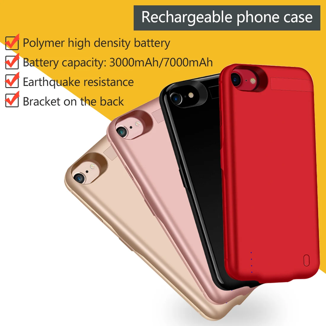 Ультра тонкий чехол для зарядного устройства для iPhone6/7/8 Max внешний аккумулятор чехол для зарядки для 6 P/7 P/8 P задняя крышка аккумулятора с вилкой