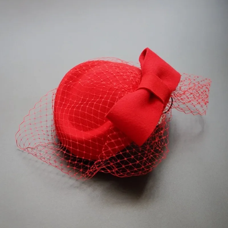 Женское элегантное покрывало с бантом шляпка Вуалетка коктейльный берет Дамская