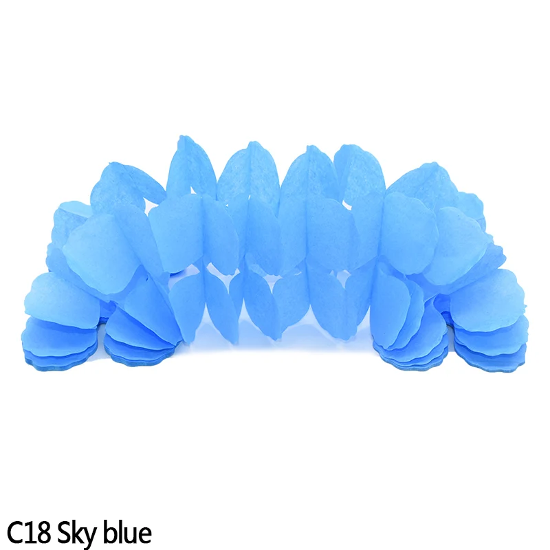 C18 Sky blue 3,6 м многоцветная четырехлистная бумага в виде клевера баннер для DIY Свадебные праздничные вечерние гирлянды товары для дома подвесные флаги украшения 7z - Цвет: C18 Sky blue