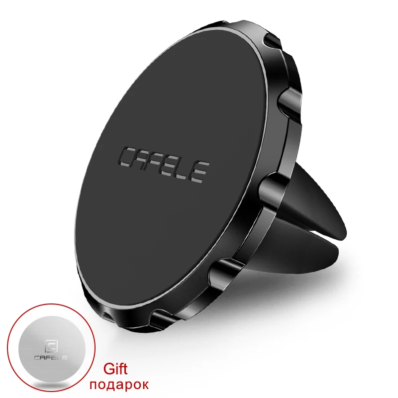 Black Cafele магнитный автомобильный держатель для телефона для iPhone Xiaomi, магнит 360, крепление на вентиляционное отверстие, подставка для мобильного телефона в автомобиле, gps, универсальный - Цвет: Black