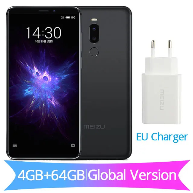Black EU Charger Официальная глобальная версия Meizu Note 8, 4 Гб ОЗУ, 64 Гб ПЗУ, телефон Snapdragon 632, четыре ядра, 5,99 дюймов, 2160X1080 P, быстрая зарядка, супер батарея - Цвет: Black EU Charger