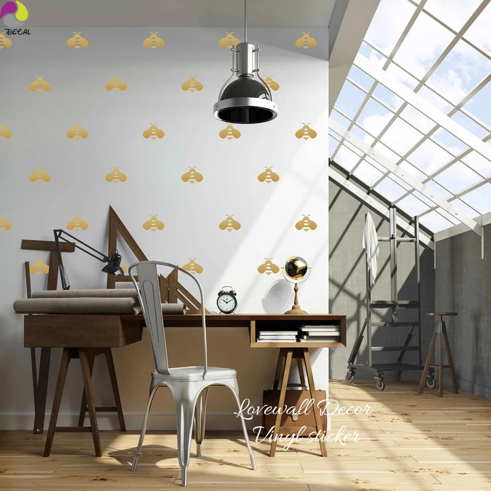 Мультяшная пчела настенная наклейка детская комната милая интерьерная