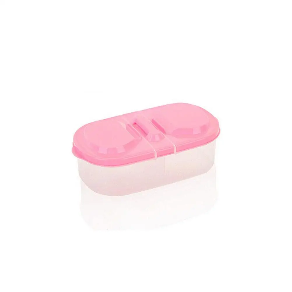 Pink Двойные сетки кухня коробка для хранения продуктов свежести Запечатанные зерновые фрукты салат контейнер-холодильник сохранить свежесть консервации коробки - Color: Pink