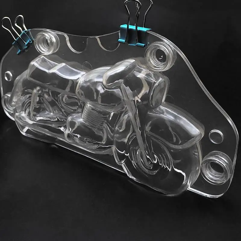 Новый 3D пластиковый Мотоцикл Форма для шоколада Сделай Сам ручной работы торт из