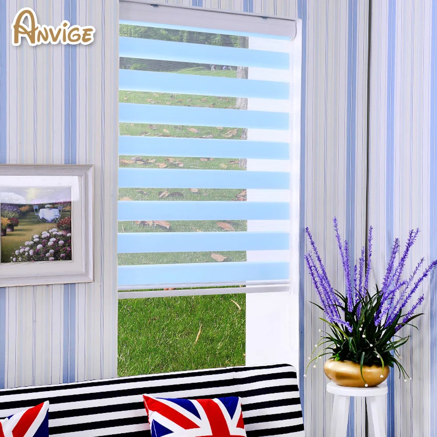 Бесплатная доставка жалюзи с принтом зебры радужные прозрачные оконные шторы