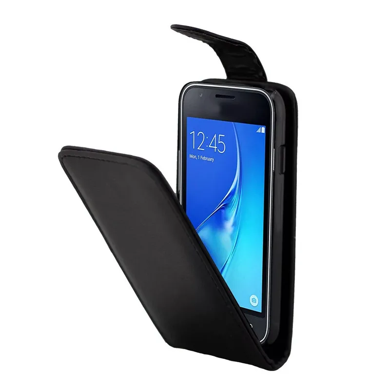 Чехол для телефона Samsung Galaxy J1 Mini J105F, чехол для телефона, задняя крышка, искусственная кожа, флип, вертикальный вверх-вниз, открытая кожа, чехол