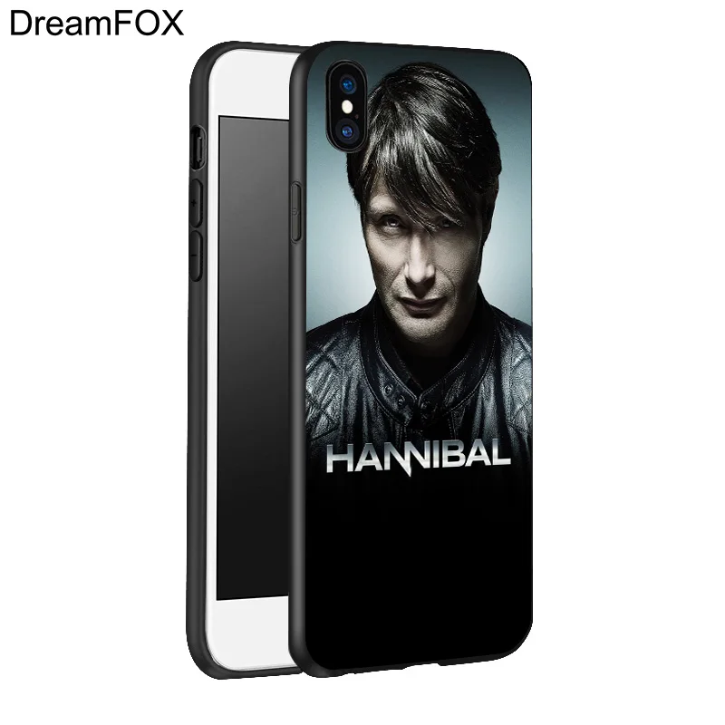 DREAMFOX K068 dr hannibal lecter Черный Мягкий ТПУ силиконовый чехол для Apple iPhone 11 Pro XR XS Max X 8 7 6 6S