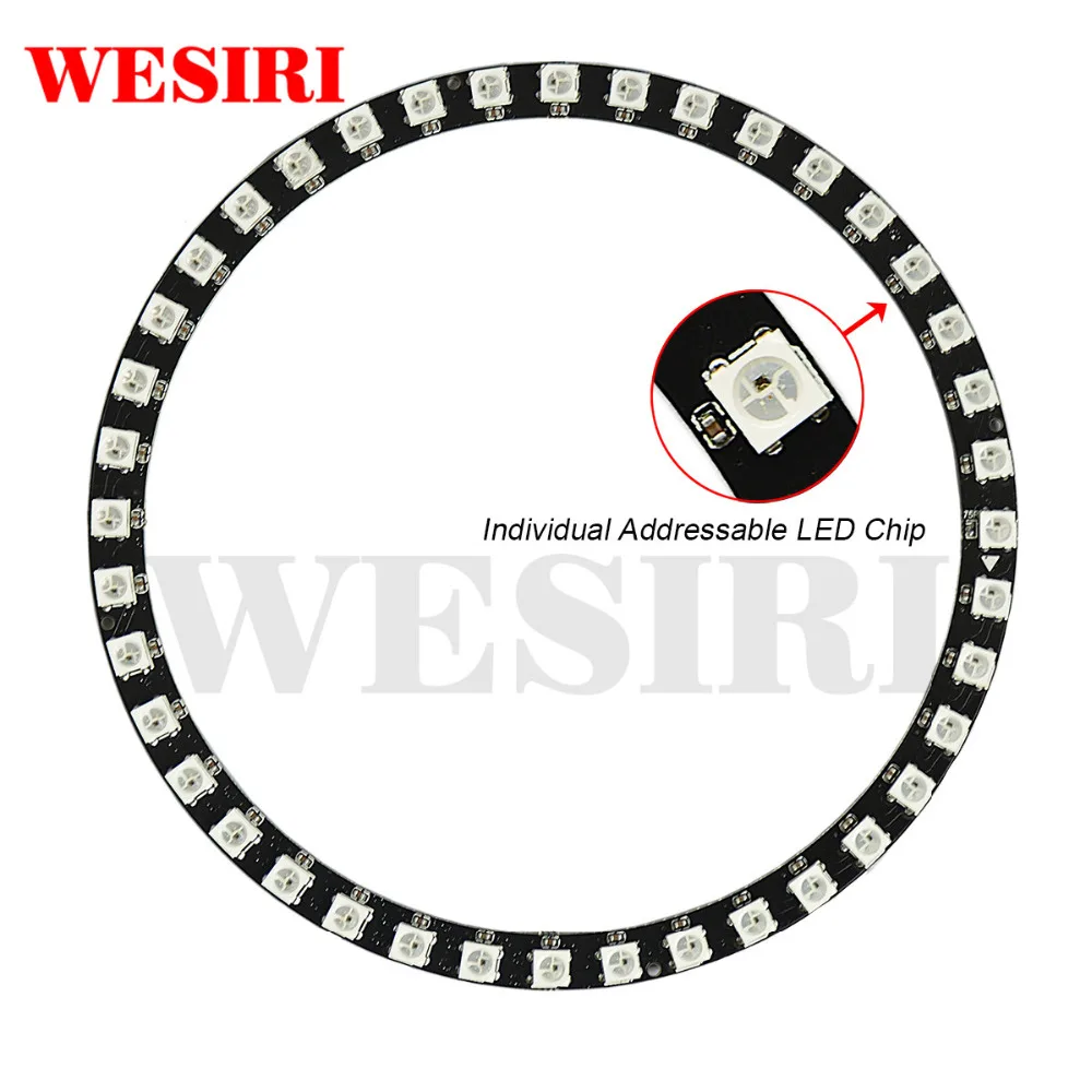 Wesiri WS2812B DIY светодиодный кольцо 1, 8, 12 лет, 16 24 32 40 48 60 93 241 биты светодиодный s WS2812B SK6812 5050 встроенный RGB адресуемых DC5V СВЕТОДИОДНЫЙ Кольцо