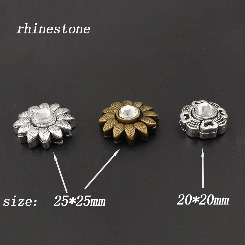 2 набора античная бронза/золото Подсолнух стразы прочная Магнитная застежка для