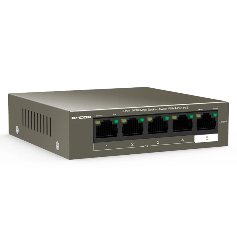Коммутатор PoE с 5 портами и 4 хаб Ethernet lan 38 Вт rj45 портов 10/100 Мбит/с сетевой