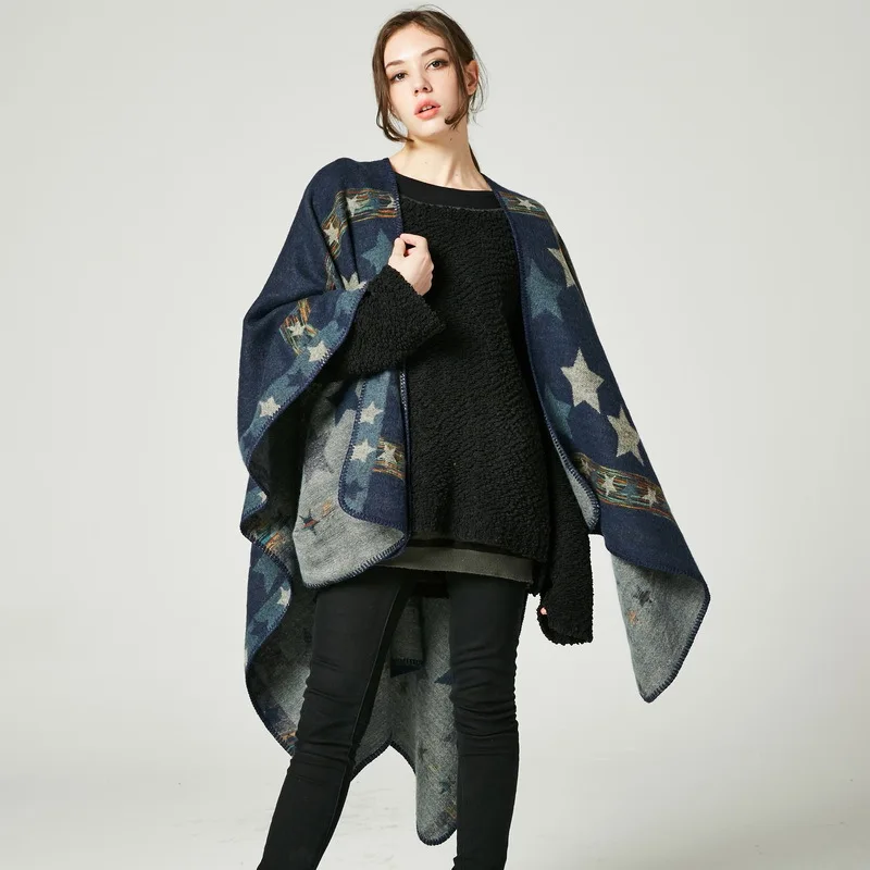 Autumn Winter New Fashion Women Scarf Collar long style sweater wrap swing batwing sleeve tassel jumpers |